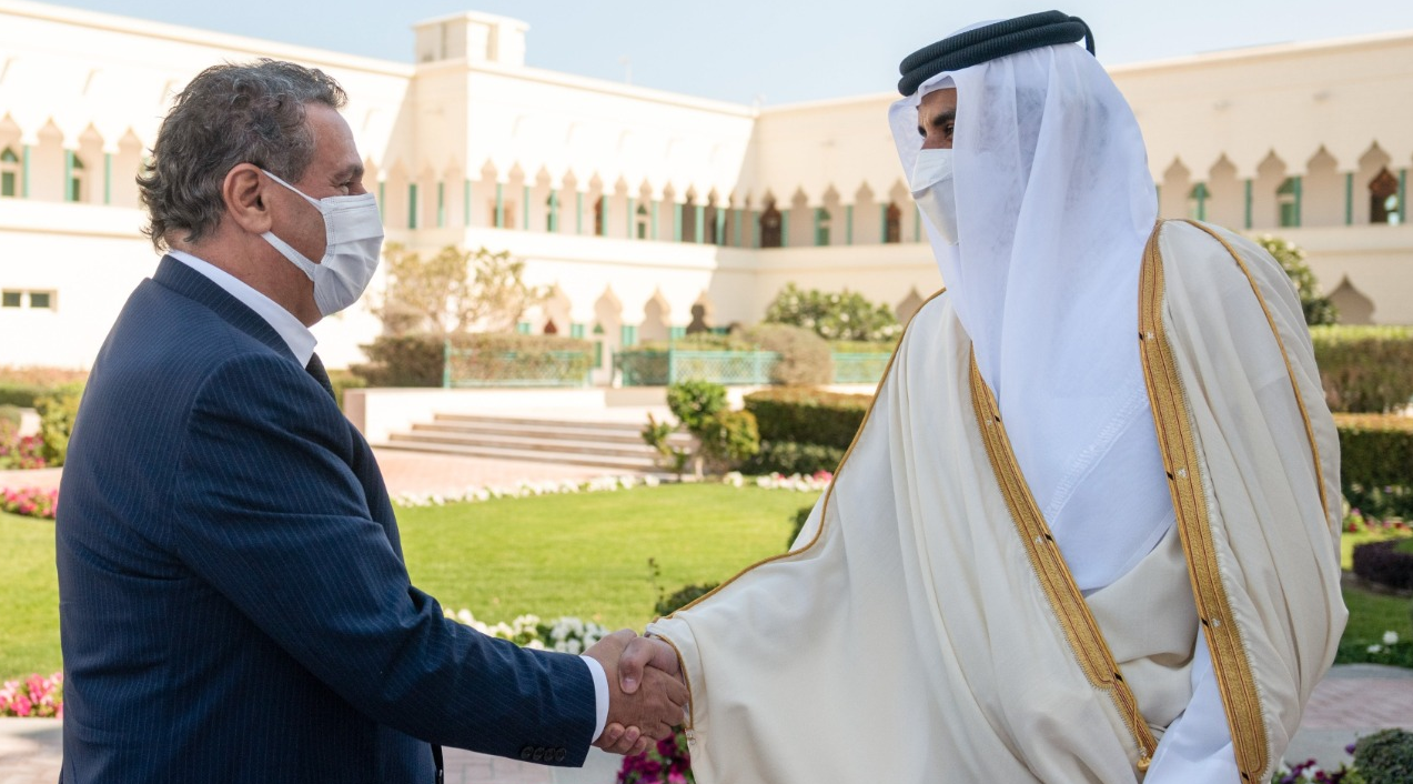 مستجدات الأوضاع الإقليمية والدولية موضوع لقاء بين أخنوش وأمير قطر.